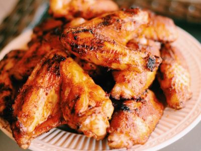 Grilled chicken wings served at Poboys Kitchen in San Francisco