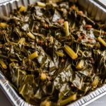 Catering-size collard greens prepared by Poboys Kitchen in San Francisco