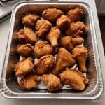 Catering-size bone-in fried chicken prepared by Poboys Kitchen in San Francisco