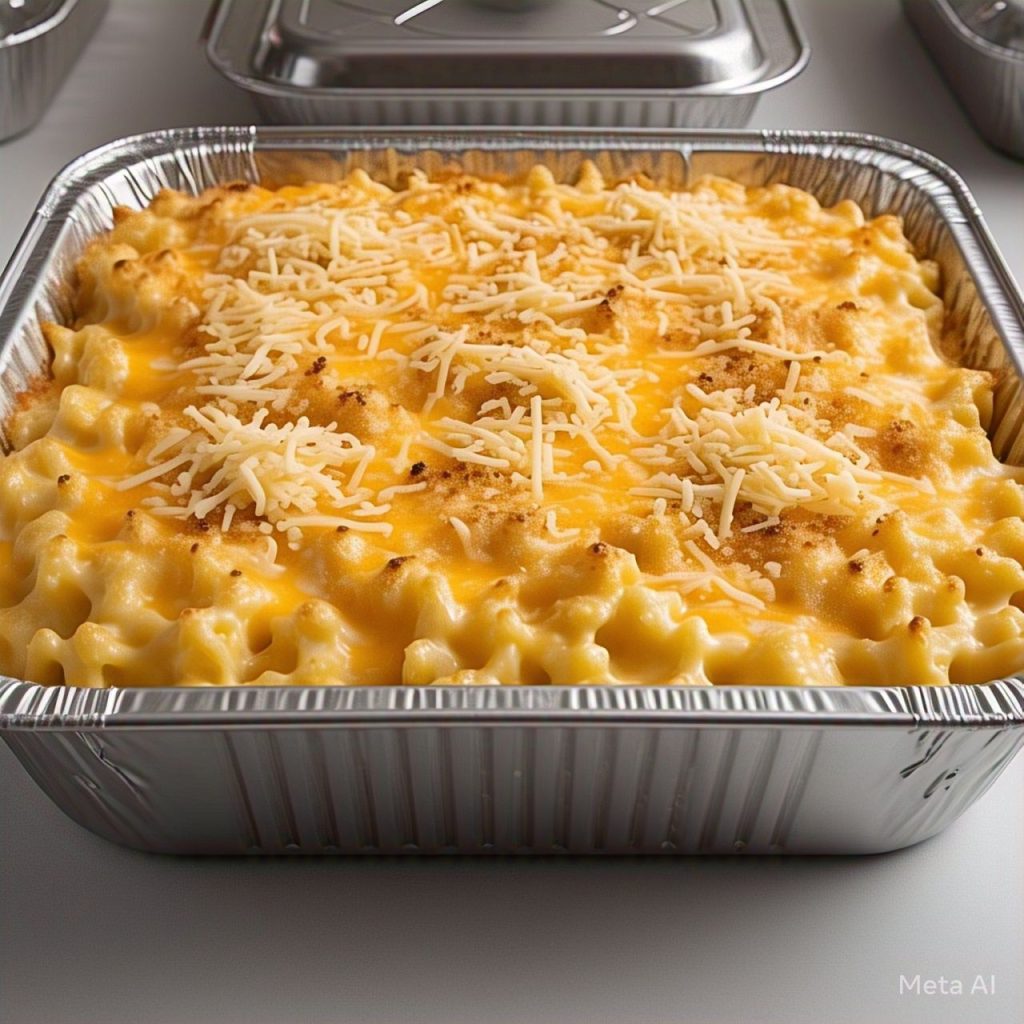 Catering-size mac and cheese prepared by Poboys Kitchen in San Francisco