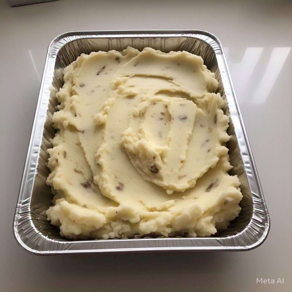 Catering-size mashed potatoes prepared by Poboys Kitchen in San Francisco