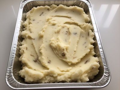 Catering-size mashed potatoes prepared by Poboys Kitchen in San Francisco