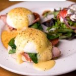 Bayou Benedict Cajun-style eggs Benedict served at Poboys Kitchen in San Francisco
