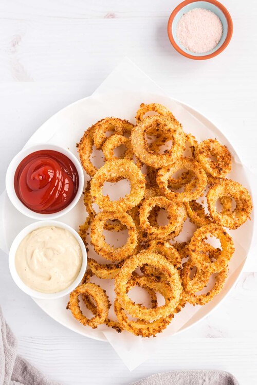 Crispy onion rings served at Poboys Kitchen in San Francisco