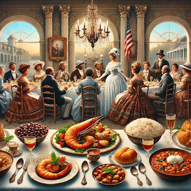 Feast medley featuring a variety of Cajun and Creole dishes from Poboys Kitchen in San Francisco