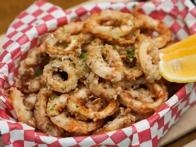 Fried calamari served at Poboys Kitchen, a Cajun and Creole restaurant in San Francisco